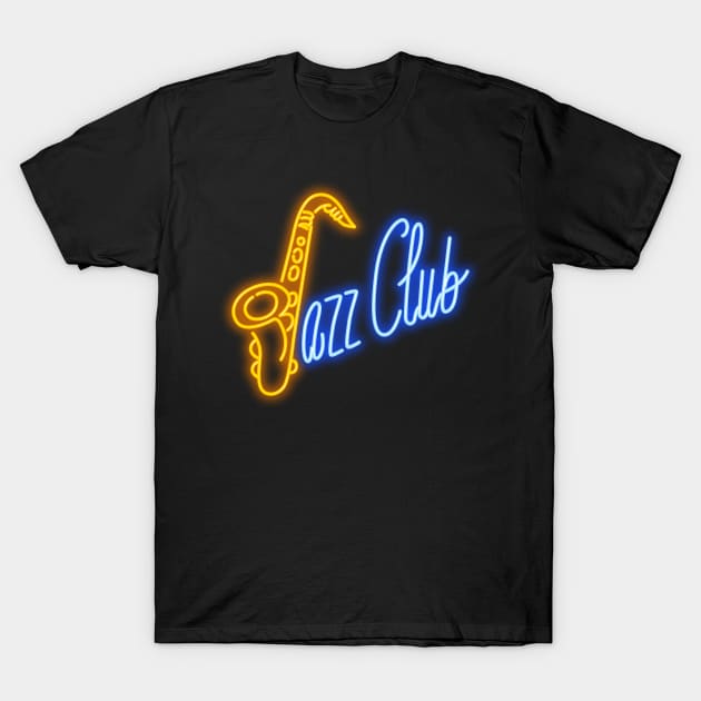 Jazz club neon sign T-Shirt by madeinchorley